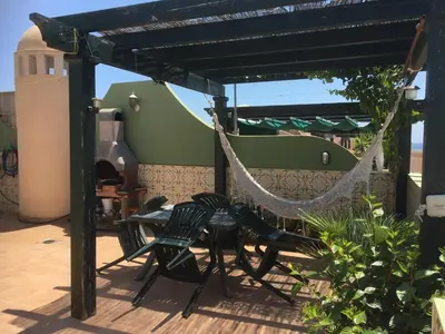 Plano de Apartamento Paraiso Vera Playa, Aticode 2 dormitorios con piscina privada en solárium y barbacoa, WIFI - Penthouse with private pool terrace, sea view