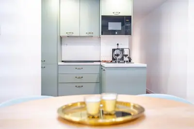 Una cocina o zona de cocina en Expoholidays- Rueda Lopez con PARKING GRATIS 4B