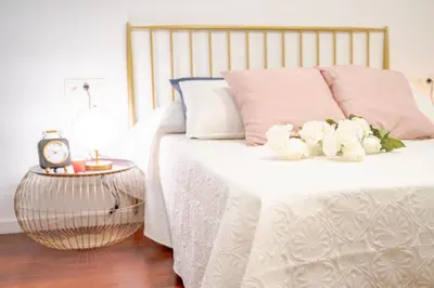 Cama o camas de una habitación en Expoholidays- Rueda Lopez con PARKING GRATIS 4B