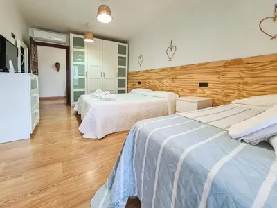 Cama o camas de una habitación en Cortijo Villa la Siesta
