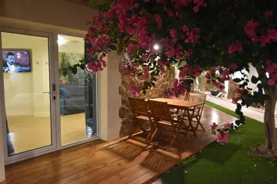 Jardín al aire libre en Resort Villa Las Palmeras