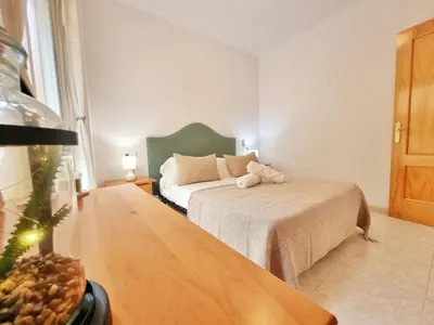 Cama o camas de una habitación en SOL PLAYA y MAR I Cabo de Gata Almería