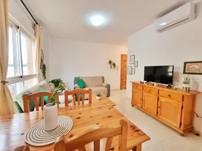 Una televisión o centro de entretenimiento en SOL PLAYA y MAR I Cabo de Gata Almería