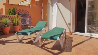 Un balcón o terraza de Naturist friendly Apartment Vera Playa