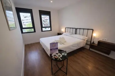 Cama o camas de una habitación en El Toyo - Maravilloso Apartamento Deluxe