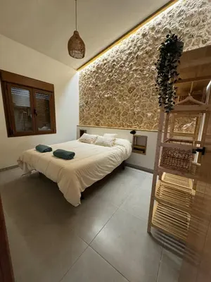 Cama o camas de una habitación en Villa Loma de Bas 1 y 2
