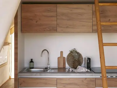 Una cocina o zona de cocina en Séjour nature sous tente à Cabo de Gata - API-1-52-1510
