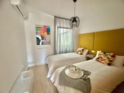 Cama o camas de una habitación en Palm Beach Home Golf Almerimar