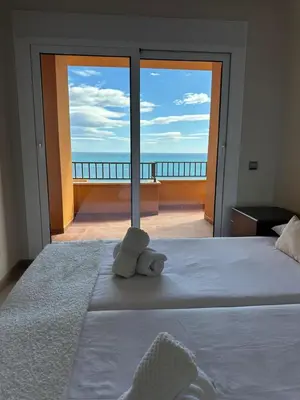 Cama o camas de una habitación en Vistas Isla de Fraile Aguilas