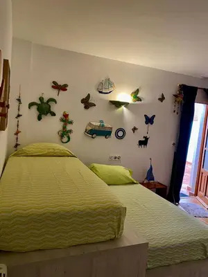 Cama o camas de una habitación en Albamar nº1 Seafront