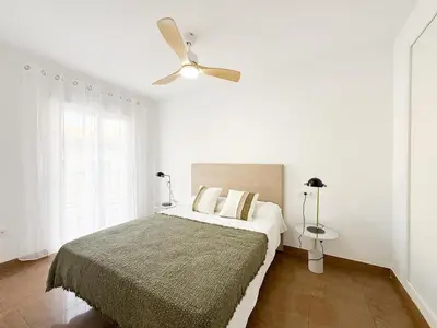 Cama o camas de una habitación en El refugio del mar