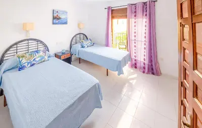 Cama o camas de una habitación en Lovely Home In Vera With Swimming Pool
