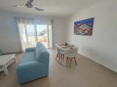 Zona de estar de Apartamento 1ª Linea de la playa con Vistas al mar