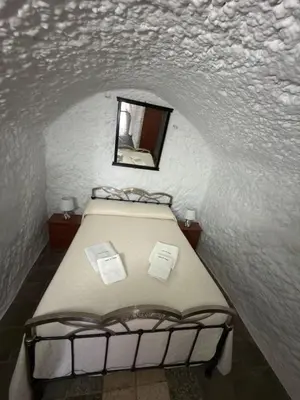 Cama o camas de una habitación en Casa Cueva Conde
