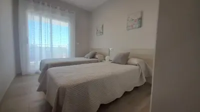 Cama o camas de una habitación en Magna Brisa - Piso Vera Playa