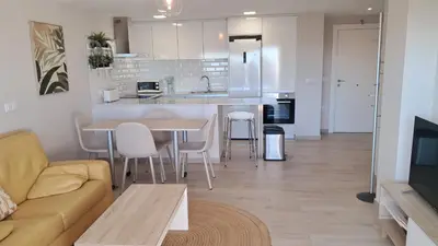 Una cocina o zona de cocina en Magna Brisa - Piso Vera Playa