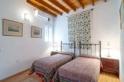 Cama o camas de una habitación en Lavanda, Finca del Alamo