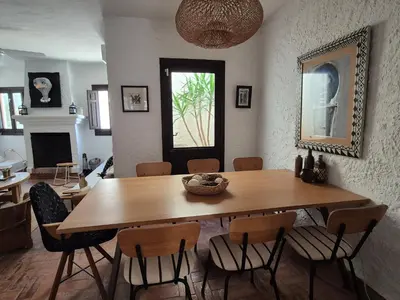 Una televisión o centro de entretenimiento en Casita Pablo