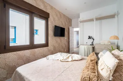 Cama o camas de una habitación en BF Rooms Carboneras