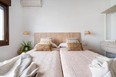 Cama o camas de una habitación en BF Rooms Carboneras