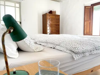 Cama o camas de una habitación en Cortijo el Grillo