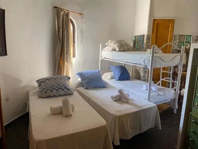 Cama o camas de una habitación en Cortijo Torreblanca Casa Rural Parque Natural Cabo de Gata