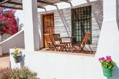 Jardín al aire libre en Cortijo La Molina de Cabo de Gata