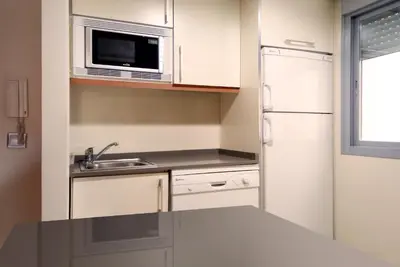Una cocina o zona de cocina en Complejo Turístico Marina Rey