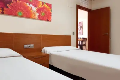 Cama o camas de una habitación en Complejo Turístico Marina Rey