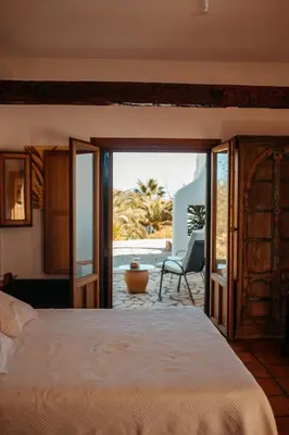 Cama o camas de una habitación en Cortijo Los Malenos