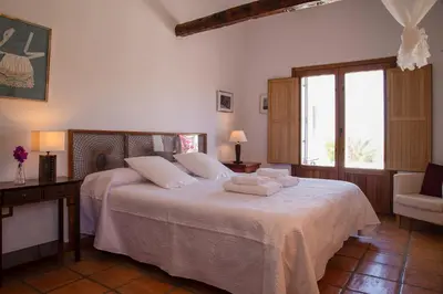 Cama o camas de una habitación en Cortijo Los Malenos