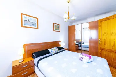 Cama o camas de una habitación en Apartamento Merlin