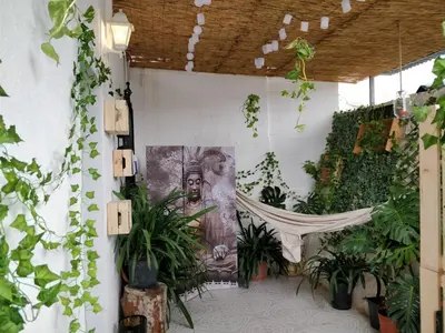 Jardín al aire libre en Cortijo Rural El Escondite