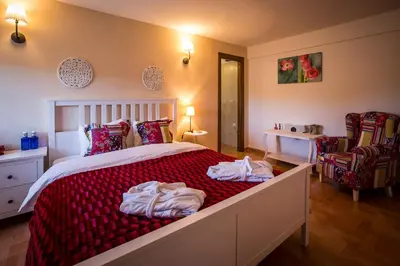 Cama o camas de una habitación en B&B Casa Luna Vélez Blanco