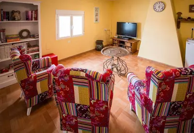 Una televisión o centro de entretenimiento en B&B Casa Luna Vélez Blanco