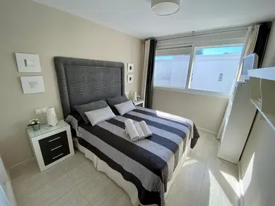 Cama o camas de una habitación en Apartamento Nautilus Beach
