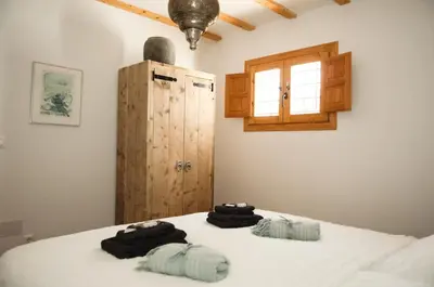 Cama o camas de una habitación en Cortijo Blanco