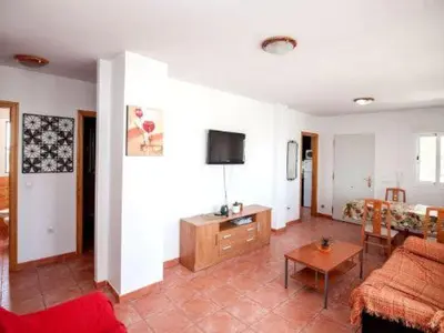 Una televisión o centro de entretenimiento en Atico Amplio En Mojacar