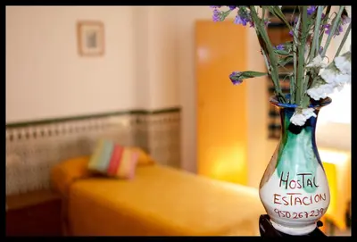 Zona de estar de Hostal Estación