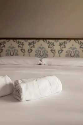Cama o camas de una habitación en Siete Villas Olivencia Natural