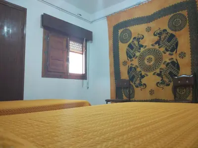 Cama o camas de una habitación en Hospederia Montes