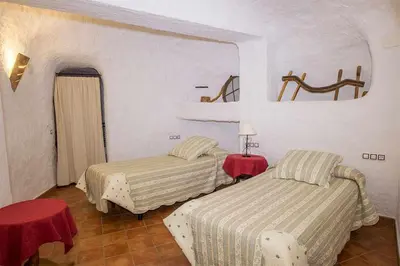 Cama o camas de una habitación en Casas Cueva el Mirador de Galera
