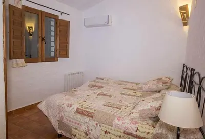 Cama o camas de una habitación en Casas Cueva el Mirador de Galera