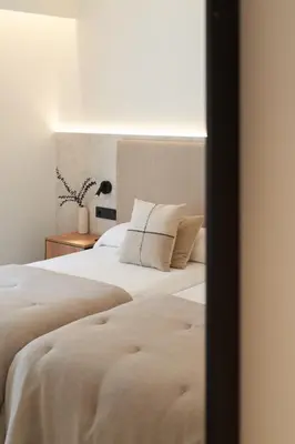 Cama o camas de una habitación en Hotel-Restaurante Jardines La Tejera