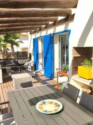 Zona de estar de Villa La Caleta