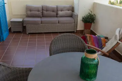 Zona de estar de Villa La Caleta
