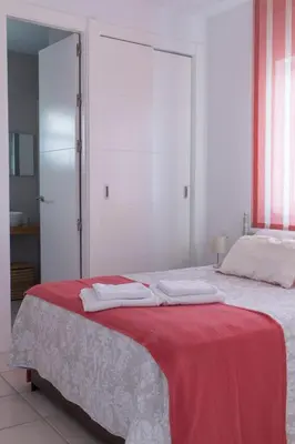 Cama o camas de una habitación en Villa La Caleta
