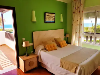 Cama o camas de una habitación en Hotel las Calas