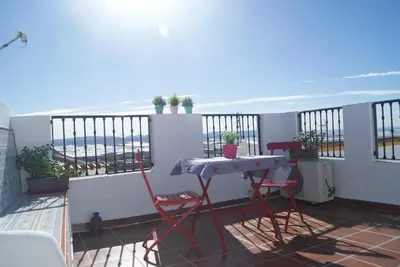 Un balcón o terraza de la casa de Isabel