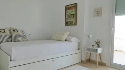 Cama o camas de una habitación en Villa del Pez Azul